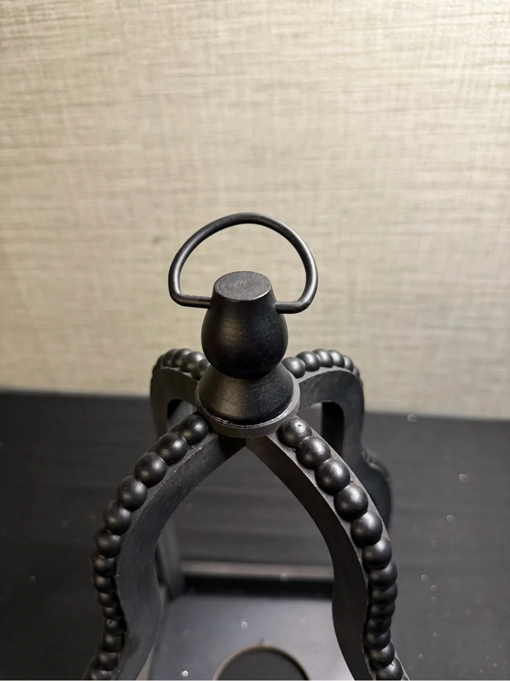 Beaded Black Decorative Lantern Holder - Home Accents